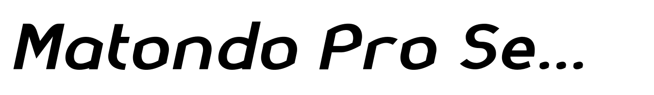 Matondo Pro Semi Bold Expanded Italic